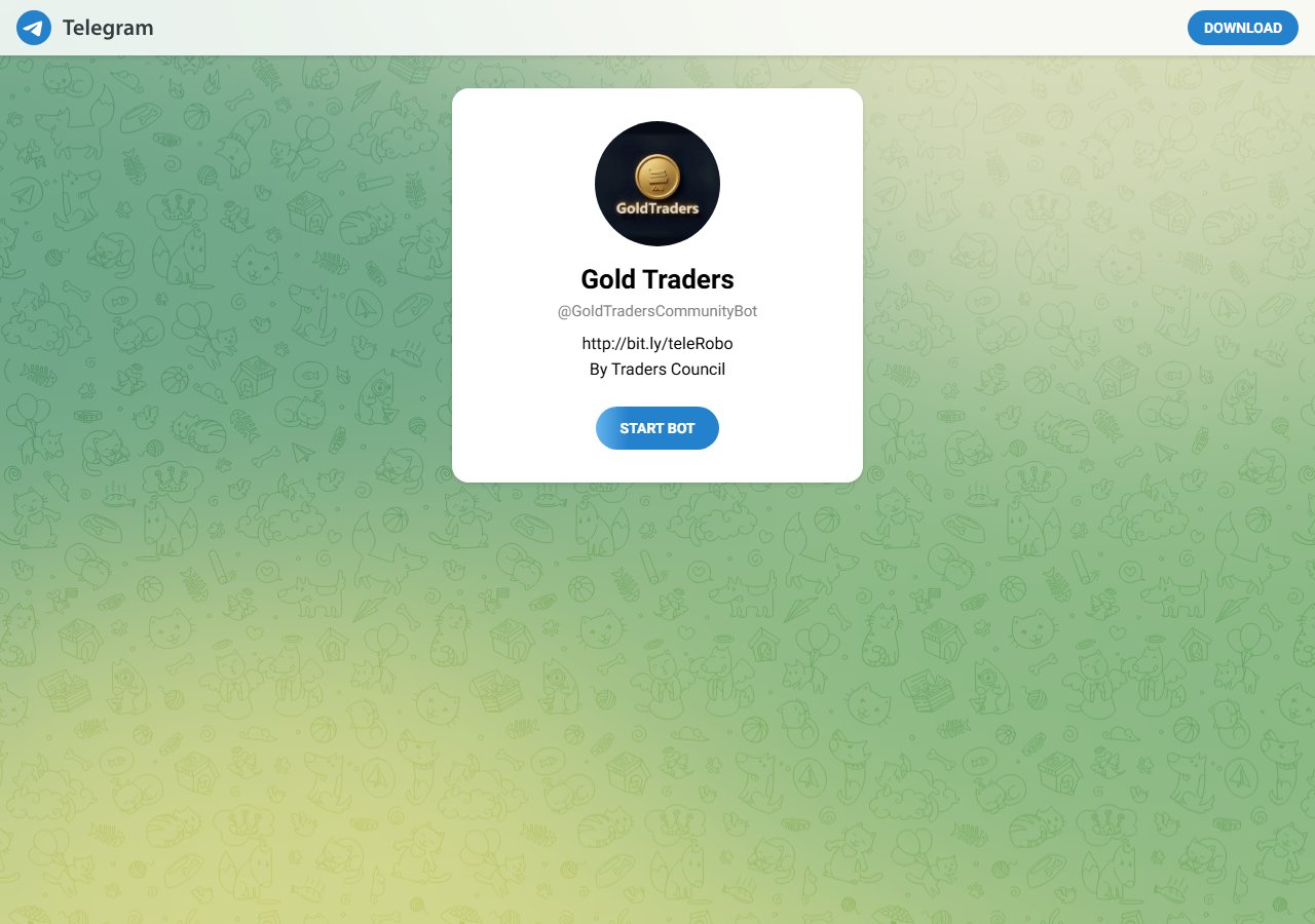 GoldTraders public Telegram bot page